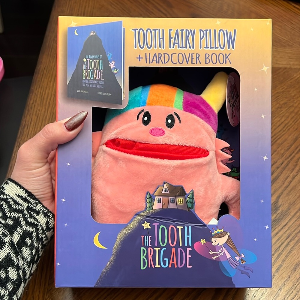 Brand New Tooth Fairy Pillow & Hardcover Book!